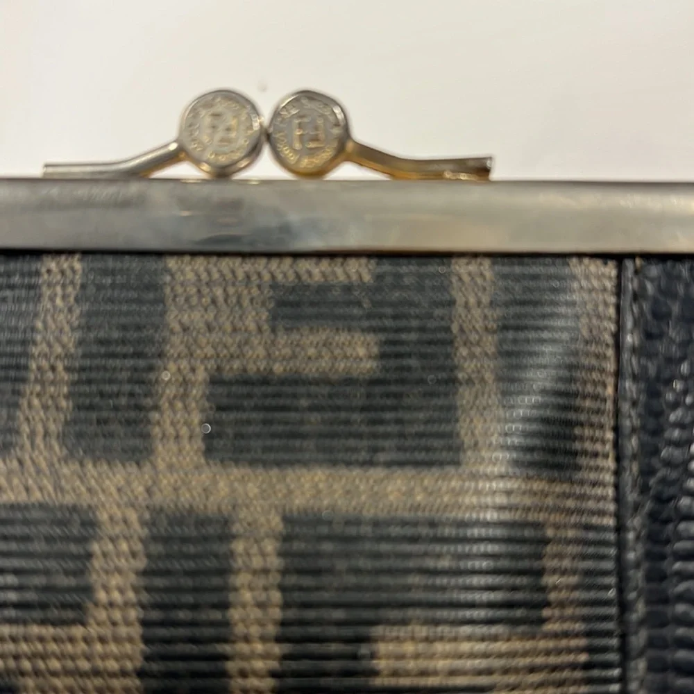 Fendi for Neiman Marcus Vintage Kisslock Wallet Change Purse